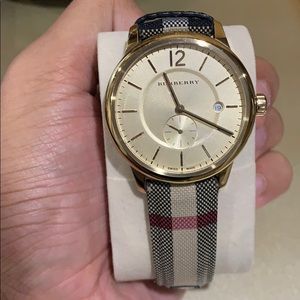 Burberry Gold Cloth Watch, Men’s